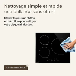 BELDEKO Plaque de Cuisson 3 foyers Induction 5800 WATTS - Grand feu de 280 mm