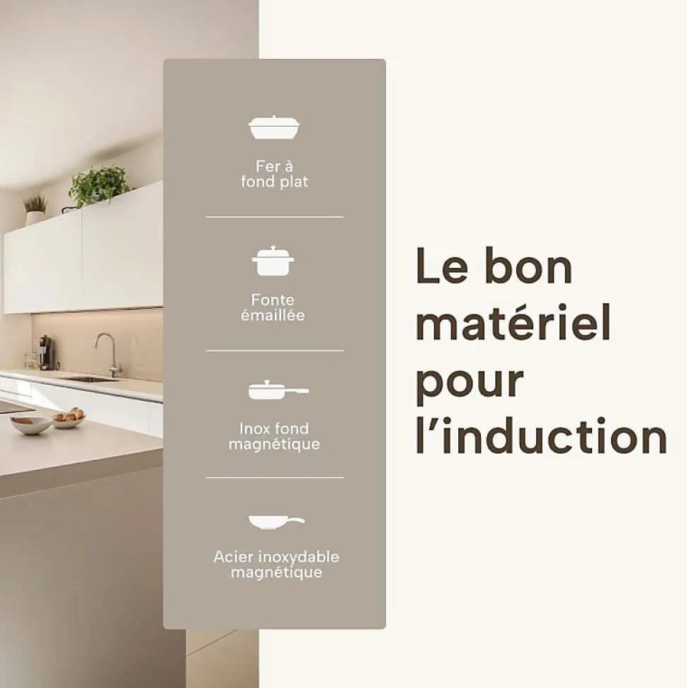 BELDEKO Plaque Induction Slider 2 foyers avec Minuterie - 3300W