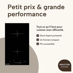 BELDEKO Plaque Induction Slider 2 foyers avec Minuterie - 3300W