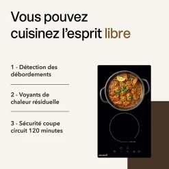 BELDEKO Plaque Induction 2 foyers avec Minuterie - 3300W