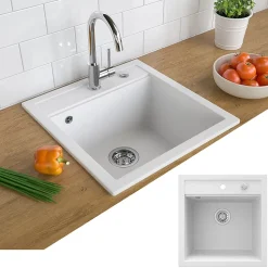 Bergström Évier Blanc 49 x 51 cm