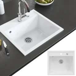 Bergström évier Blanc 56.5x51cm