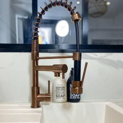 Big Pro mitigeur évier à douchette cuivre brossé Essebagno Big Pro