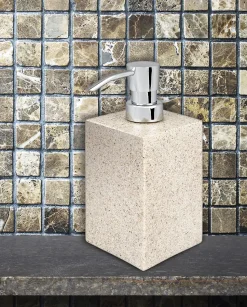 B.KIND Distributeur de savon, en finition beige ,matériau polyrésine