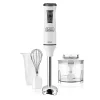 BLACK & DECKER BXHBA600E Mixeur plongeant - 600 W - Bras Inox - Avec accessoires - Blanc