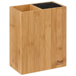 Bloc 5 couteaux & 5 ustensiles manche bambou - 5Five