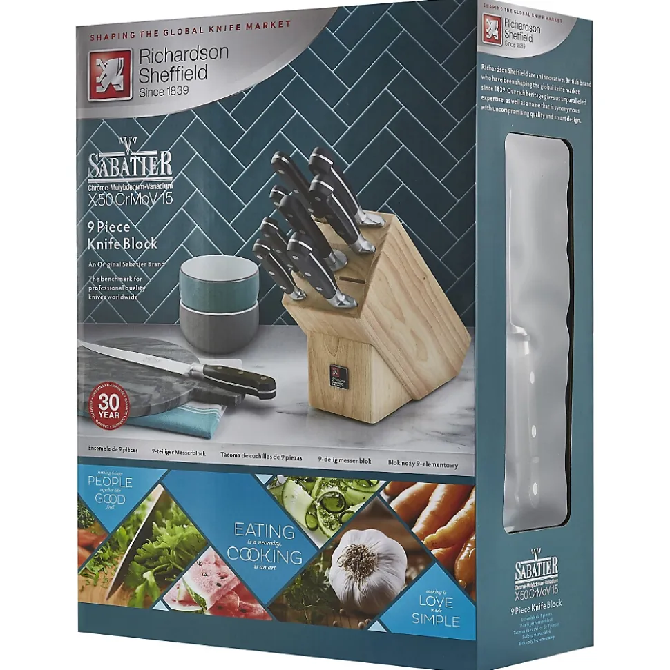 Bloc 9 couteaux de cuisine - V Sabatier Life par Richardson Sheffield