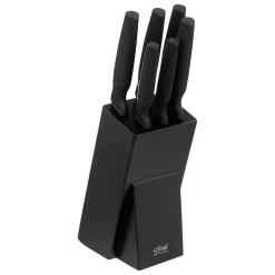 Bloc 6 Couteaux Design "Caractère" 34cm Noir