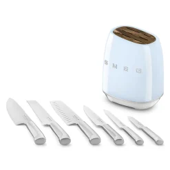 Bloc de 6 couteaux bleu Smeg KBSF02PB