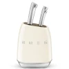 Bloc de 6 couteaux crème Smeg KBSF02CR
