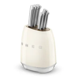 Bloc de 6 couteaux crème Smeg KBSF02CR