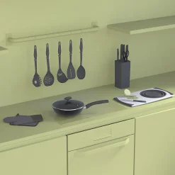 Bloc de 5 couteaux et ciseau Néo gris - Gris clair- 5five