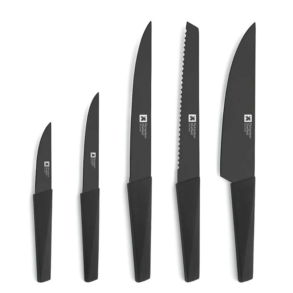Bloc de 5 couteaux noir Richardson Sheffield R31093K499K20 edge