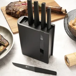 Bloc de 5 couteaux noir Richardson Sheffield R31093K499K20 edge