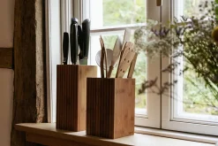 Bloc de rangement pour couteaux en bambou avec insert en poils Wenko