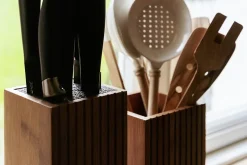 Bloc de rangement pour couteaux en bambou avec insert en poils Wenko