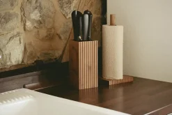 Bloc de rangement pour couteaux en bambou avec insert en poils Wenko