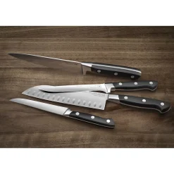 Bloc en bois de 5 couteaux forgé Georges noir