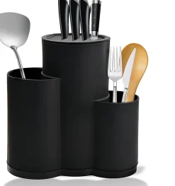 Blocs à Couteaux Vides Universel 3 en 1 noir