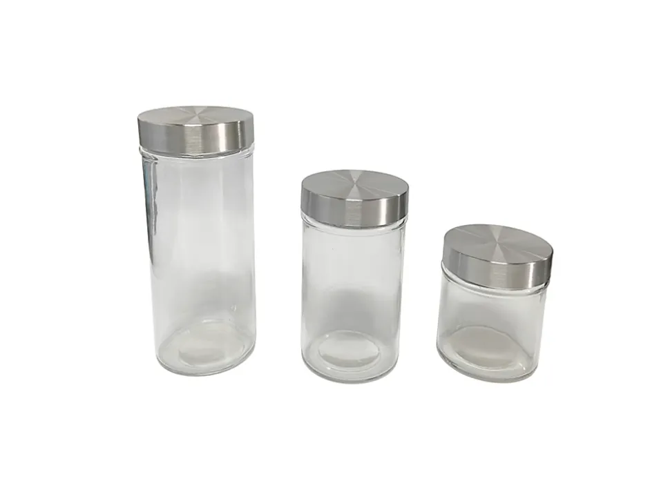 Bocal couvercle en inox 0,35 L Ornami en verre transparent
