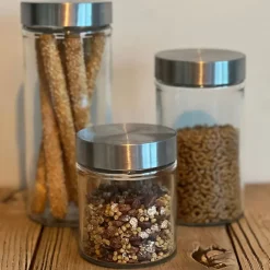 Bocal couvercle en inox 0,35 L Ornami en verre transparent