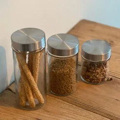 Bocal couvercle en inox 0,35 L Ornami en verre transparent