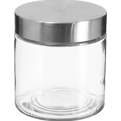 Bocal couvercle en inox 750ml Nixo 5Five en verre transparent