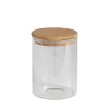 Bocal en verre avec couvercle hermétique en bambou 0,6 L