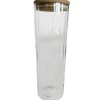 Bocal en verre strié avec couvercle en bambou 1,3 L Guy Levasseur