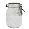 Bocal en verre strié avec couvercle 1,9 L Guy Levasseur