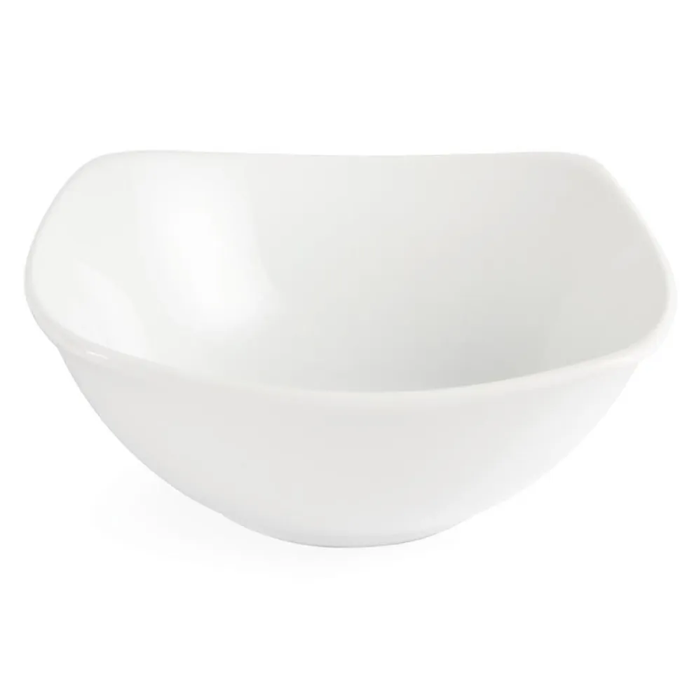 Bol carré à bords ondulés blancs Olympia 180(L)mm - Vendus par 12