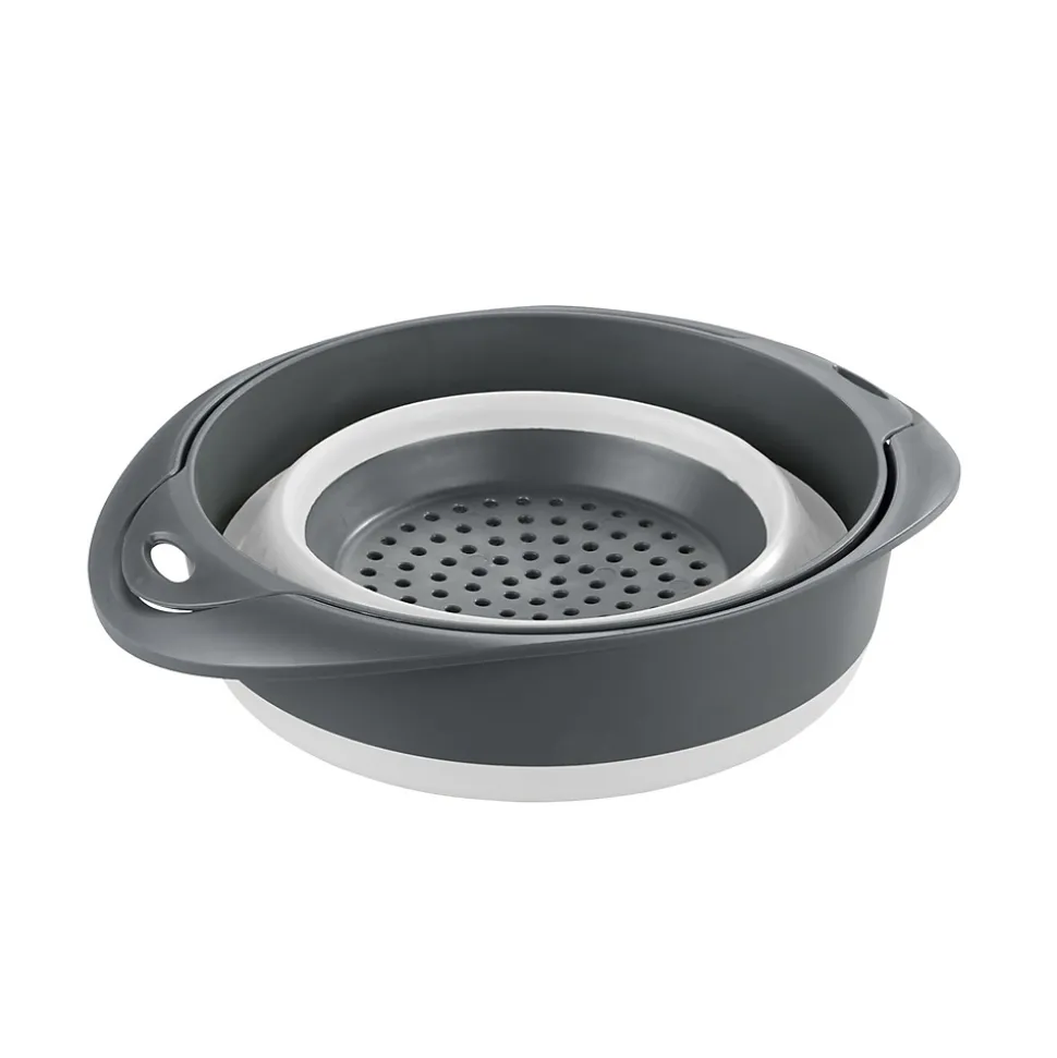 Bol et Passoire 2 en 1 - Gris et blanc