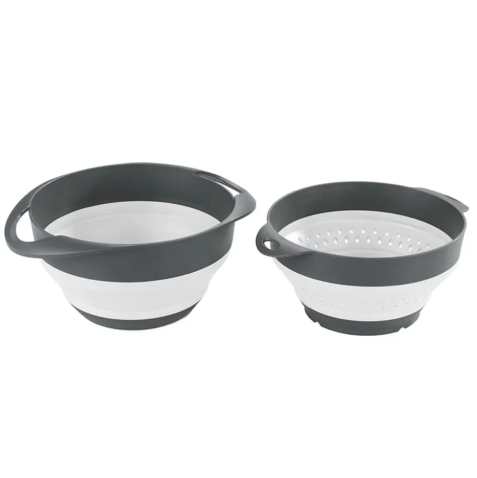 Bol et Passoire 2 en 1 - Gris et blanc