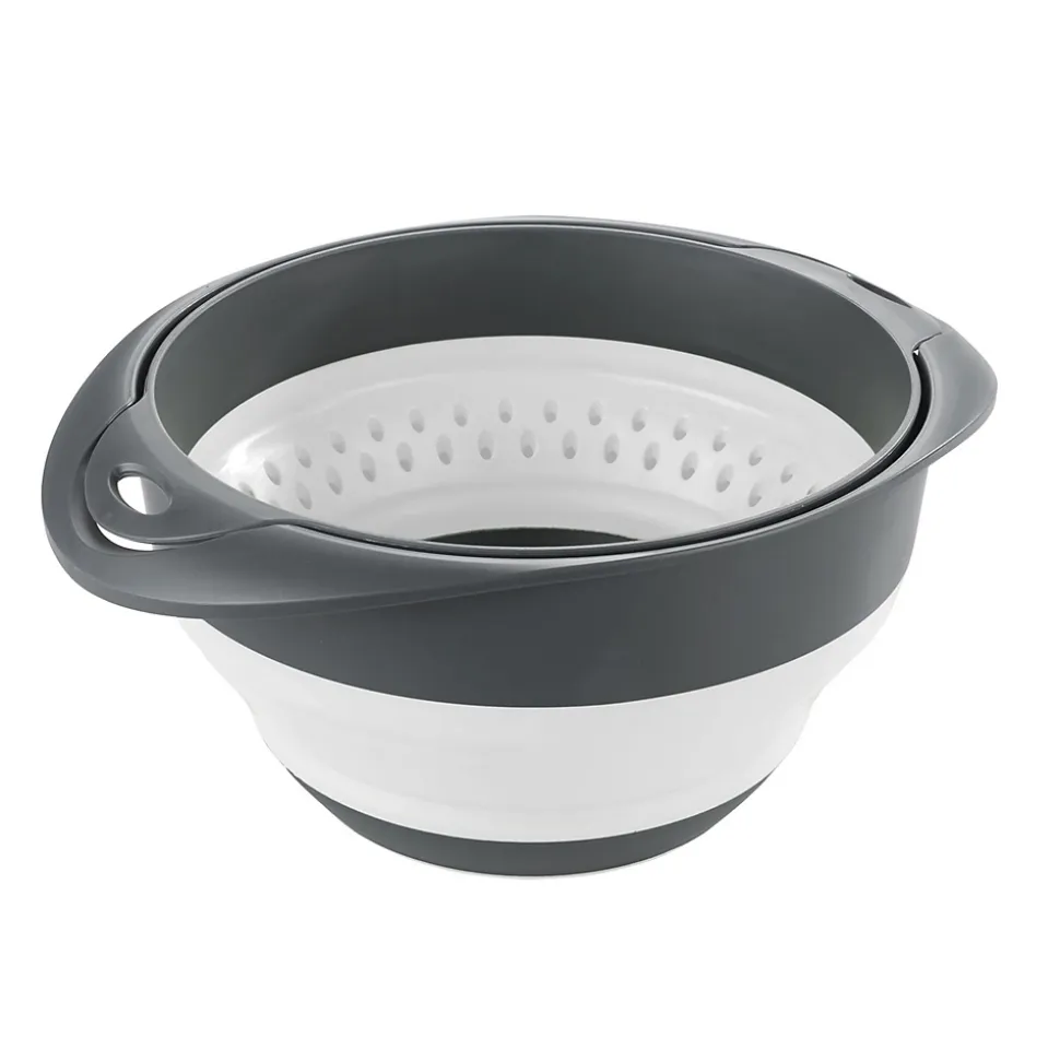 Bol et Passoire 2 en 1 - Gris et blanc