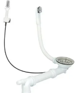 Bonde à panier avec trop plein, plateau chromé Diamètre 114 - Nicoll