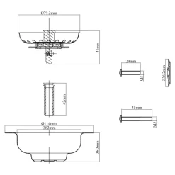 Bonde à panier doré pour évier 80 mm Waste Basket
