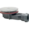 Bonde de douche - Slim + - Wirquin - Extra-plat - Receveur Diamètre 90 mm - Sortie Diamètre 40 mm - Dôme ABS chromé
