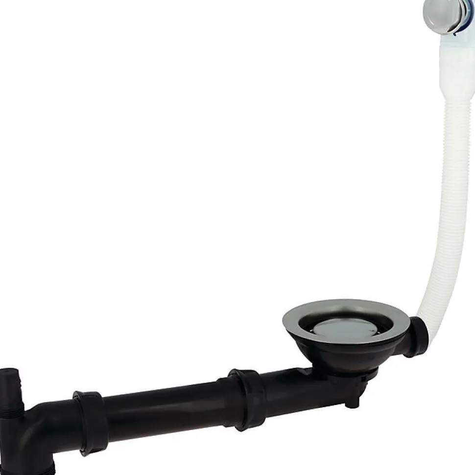 Bonde d'évier à panier - NICOLL - Diamètre90mm - Matières recyclées - Tubulure gain de place