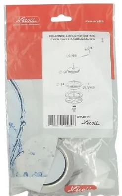 Bonde et vidage plastique pour évier grès à double paroi - Diamètre: 84 mm - Diamètre sortie: 1