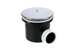 Bonde receveur D60mm + champignon D90mm en ABS sortie horizontale - GARIS - P01-BD60C