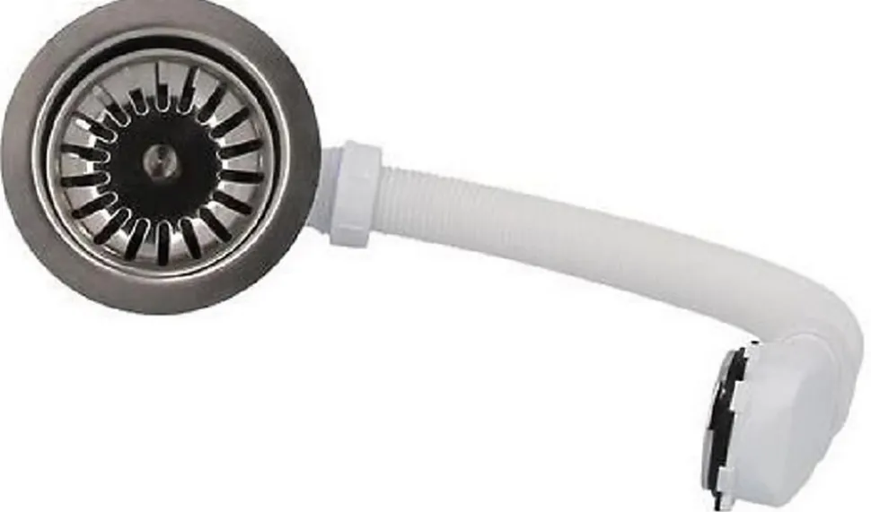 Bonde évier - Avec trop plein - Commande automatique rotative