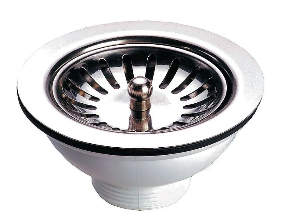 Bonde évier - Avec trop plein - Commande automatique rotative