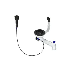 Bonde évier 1 cuve avec vidage automatique diamètre 90 mm couleur noir