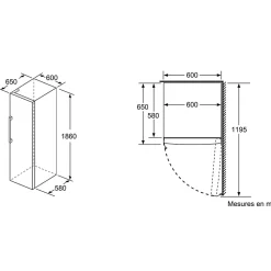 BOSCH GSN33VWEP - Congélateur armoire - 225 L - Froid no frost multiairflow - L 60 x H 176 cm - Blanc