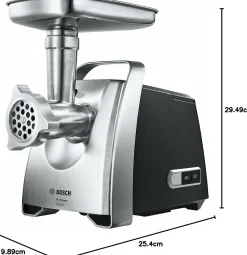 Bosch Hachoir à viande polyvalent Jusqu'à 4.3 kilos de viande par minute Puissance de 800 W, Noir