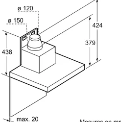 BOSCH Hotte décorative 90 cm inox 721 m3/h - DWB97CM50