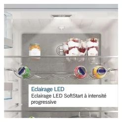 BOSCH KGV36VBEAS - Réfrigérateur combiné - 307 L (213 + 94 L) - Froid low frost - L 60 x H 186 cm - Noir