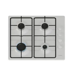 BOSCH Table de cuisson gaz 4 bruleurs blanc - PBP6B2K80