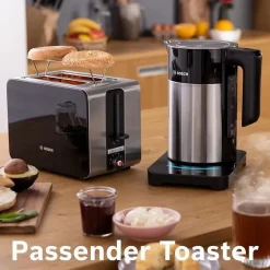 BOSCH TWK7203 Bouilloire électrique programmable - Noir et Inox