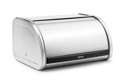 Boîte à pain couvercle coulissant en acier inoxydable Brabantia Platinum argent